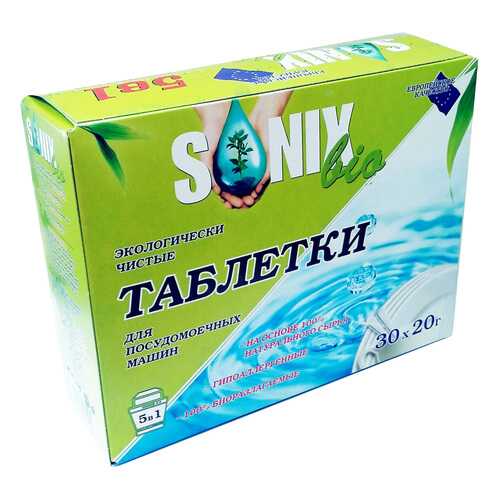 Таблетки для посудомоечных машин SonixBio 5в1 экологически чистые 30 штук 20 г в Тогас