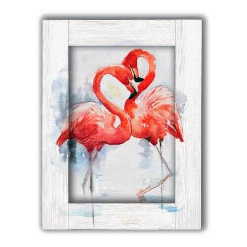 Картина с арт рамой Два фламинго 80 х 100 см Дом Корлеоне в Тогас