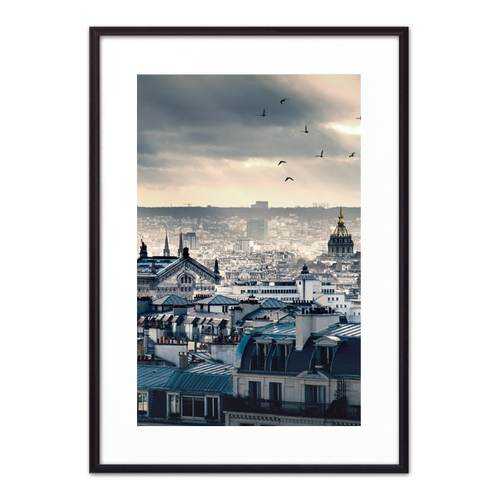 Постер в рамке Рассвет в Париже 40х60 см в Тогас