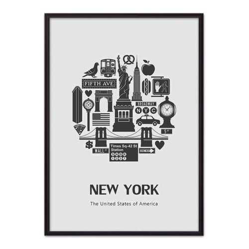Постер в рамке Тур по Нью-Йорку 21х30 см в Тогас
