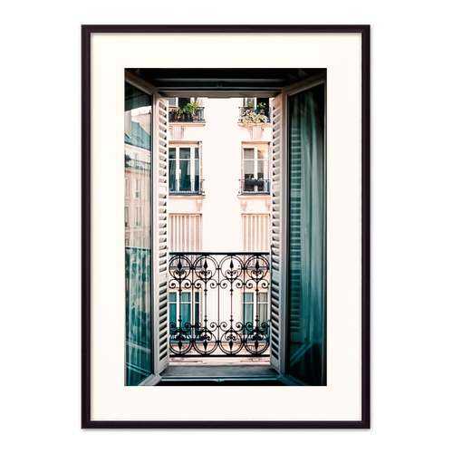 Постер в рамке Вид из окна Париж 40х60 см в Тогас