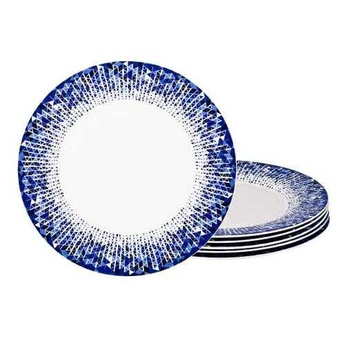 Набор десертных тарелок Lefard, 19 см, 6 предметов, белый/синий в Тогас